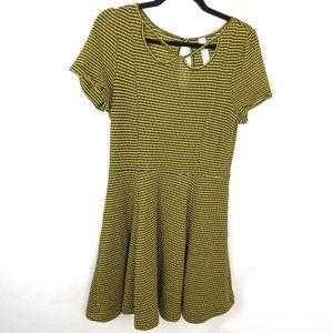 Free People Beach Striped Waffle Knit Skater Dress size Medium